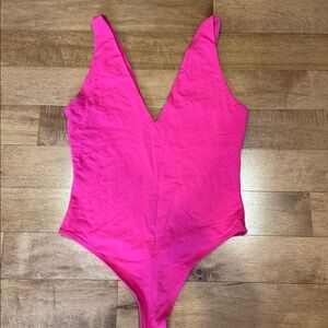 Aritzia Hot Pink Contour Bodysuit